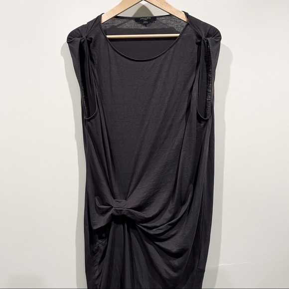 AllSaints Women's Washed Black Erin Devo Dress Size L - Picture 6 of 11